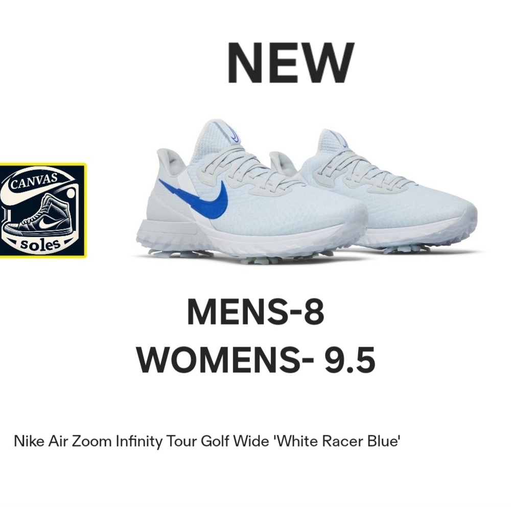 [M-8] Nike Air Zoom Infinity Wide ¤GOLF¤ ~WHITE RACER BLUE~